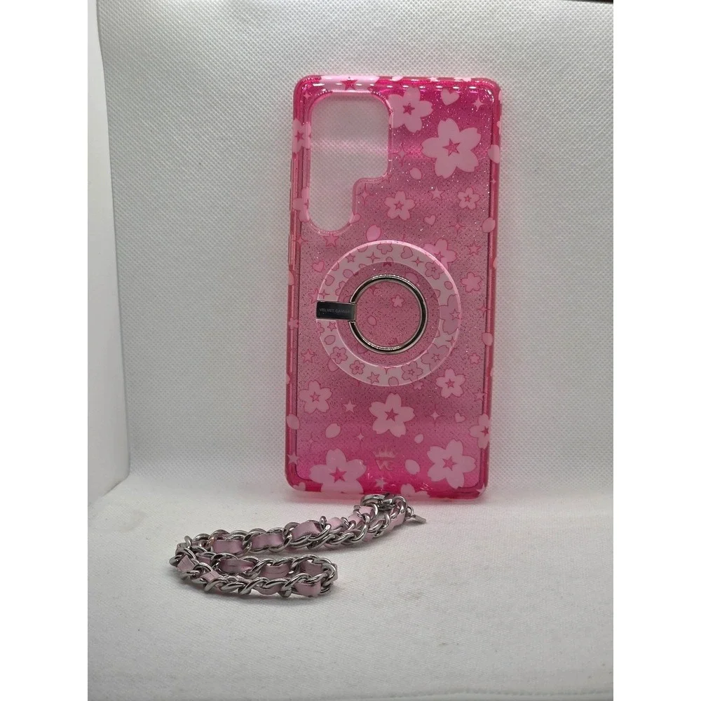 Velvet Caviar Cherry Blossom Glitter Samsung Galaxy S25 Ultra Case & Set USED